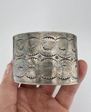 Vtg Navajo Fred Harvey Sterling Silver Stamped 1.75