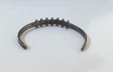 VTG Old Pawn Fred Harvey Era Baby's Sterling Petti-Point Turquoise Bracelet - Additional view 3