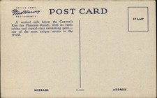 Grand Canyon National Park Arizona Phanton Ranch Fred Harvey linen postcard - Additional view 1