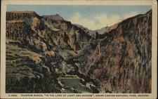 Grand Canyon National Park Arizona Phanton Ranch Fred Harvey linen postcard