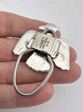 Vtg Fred Harvey Navajo Sterling Royston Turquoise Thunderbird Key Chain Ring - Additional view 3