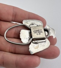 Vtg Fred Harvey Navajo Sterling Royston Turquoise Thunderbird Key Chain Ring - Additional view 4