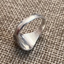 Vintage Early Bell Sterling Silver Turquoise Thunderbird Fred Harvey Ring Sz 5.5 - Additional view 7