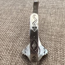 Fred Harvey Native American Sterling Petrified Wood Landscape Cuff Bracelet 6” - Additional view 7