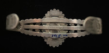 Vintage Fred Harvey Sterling Bracelet-Obsidian Stone Image-Crossed Arrows - Additional view 4