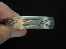 Old Fred Harvey Sterling Bracelet-1930's Whirling Log Design - Additional view 1