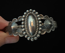 Vintage Fred Harvey Sterling Bracelet-Rare Design-Silver Arrow Mark