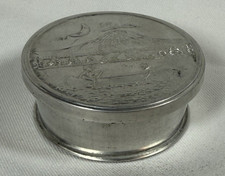 Vintage FRED HARVEY Collapsible Metal Tin Camping Cup, Mountains and Canoe Scene - Additional view 3