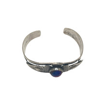 Sterling Silver PROJECT PIECE Fred Harvey Era Cuff Bracelet w Dragon Breath Ston - Additional view 6