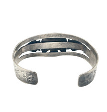 Sterling Silver PROJECT PIECE Fred Harvey Era Cuff Bracelet w Dragon Breath Ston - Additional view 7