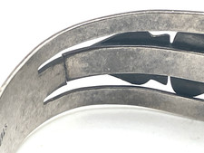 Sterling Silver PROJECT PIECE Fred Harvey Era Cuff Bracelet w Dragon Breath Ston - Additional view 8