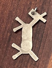 Early Native American Sterling Silver Fred Harvey Horse Dog Crossed Arrow Charm - Additional view 3