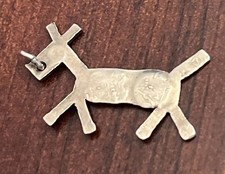 Early Native American Sterling Silver Fred Harvey Horse Dog Crossed Arrow Charm - Additional view 4