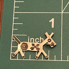 Early Native American Sterling Silver Fred Harvey Horse Dog Crossed Arrow Charm - Additional view 7