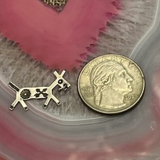 Early Native American Sterling Silver Fred Harvey Horse Dog Crossed Arrow Charm - Additional view 8