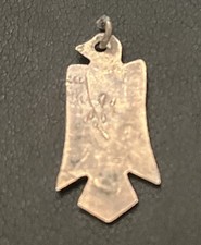 Early Native American Sterling Silver Fred Harvey Thunderbird Bracelet Charm - Additional view 3