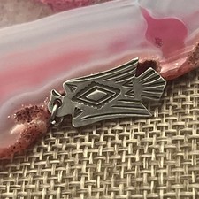 Early Native American Sterling Silver Fred Harvey Thunderbird Bracelet Charm - Additional view 6