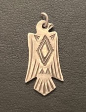Early Native American Sterling Silver Fred Harvey Thunderbird Bracelet Charm