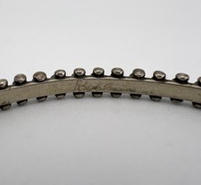 Vtg Fred Harvey Era Zuni Turquoise Sterling Silver 1 Row Snake Eye Cuff Bracelet - Additional view 5