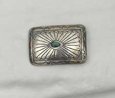 Older Navajo Fred Harvey Silver Concho Belt Buckle - Additional view 1
