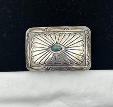 Older Navajo Fred Harvey Silver Concho Belt Buckle - Additional view 2
