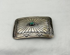 Older Navajo Fred Harvey Silver Concho Belt Buckle - Additional view 3