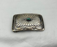 Older Navajo Fred Harvey Silver Concho Belt Buckle - Additional view 5