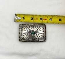 Older Navajo Fred Harvey Silver Concho Belt Buckle - Additional view 7