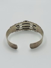 Vintage Fred Harvey Era Navajo Fire Opal 925 Sterling Silver Cuff Bracelet - Additional view 7