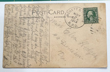 Hugo Oklahoma High School Hand Colored Fred Harvey Antique 1913 Postcard - Additional view 2