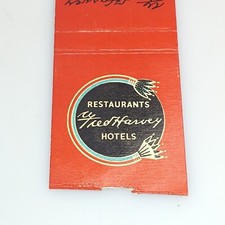 Matchbook Cover Fred Harvey Hotel Restaurants Coffee Newton Kansas 1940s - Additional view 1