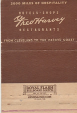 Fred Harvey-Restaurants-Hotels-Vintage Match Cover - Additional view 2