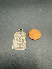 Harvey Era Vintage Tag Pendant Charm Sterling Silver Overlay Thunderbird - Additional view 5