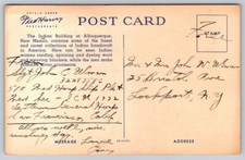Albuquerque NM Postcard Fred Harvey Native American Arts Bldg Interior Linen - Additional view 1