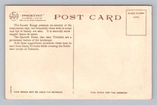 Phostint Postcard Artist Fred Harvey Snowy Range Spanish Peaks Trinidad CO - Additional view 1