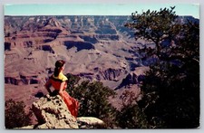 AZ Yaki Point Grand Canyon National Park Fred Harvey Vtg Postcard View 1950s