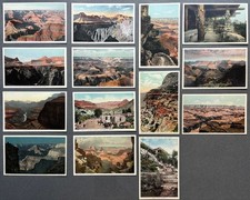 Fred Harvey Detroit / 14 color postcards of the Grand Canyon from ca 1915