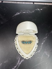 Vintage Fred Harvey Era 925 Sterling Silver & Unpolished Turquoise Necklace Set - Additional view 3