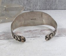 Sterling Silver Vintage Fred Harvey Era Turquoise Snake Horse Arrow Cuff Bracele - Additional view 2