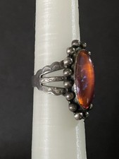Fred Harvey Native American Dragons Breath Ring Sterling Silver 925 - Additional view 1