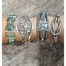 Vintage Fred Harvey Era Navajo Sterling Cuff Bracelet - Additional view 4