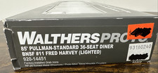 Walthers PROTO HO #920-14451 85’ P-S 36 Seat Diner - BNSF #11 Fred Harvey NIB CC - Additional view 1
