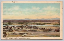 Kewa Pueblo of Santo Domingo NM Fred Harvey Rio Grande Native American Postcard