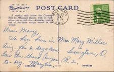 Phantom Ranch Grand Canyon Postcard 1947 Fred Harvey Rustic Cabins - Additional view 1