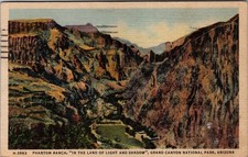 Phantom Ranch Grand Canyon Postcard 1947 Fred Harvey Rustic Cabins