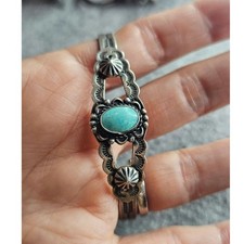 Vintage Bells Trading Post Fred Harvey Era Turquoise Cuff - Additional view 4