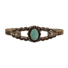Vintage Bells Trading Post Fred Harvey Era Turquoise Cuff