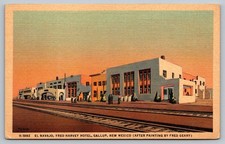 Vintage El Navajo Fred Harvey Hotel Postcard Gallup NM by Fred Geary