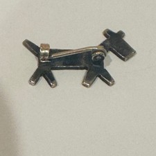 Fred Harvey Era Native American Silver Hopi Horse Dog  Silver Turquoise Barrette - Additional view 5