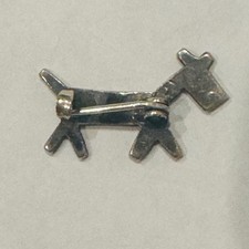 Fred Harvey Era Native American Silver Hopi Horse Dog  Silver Turquoise Barrette - Additional view 6